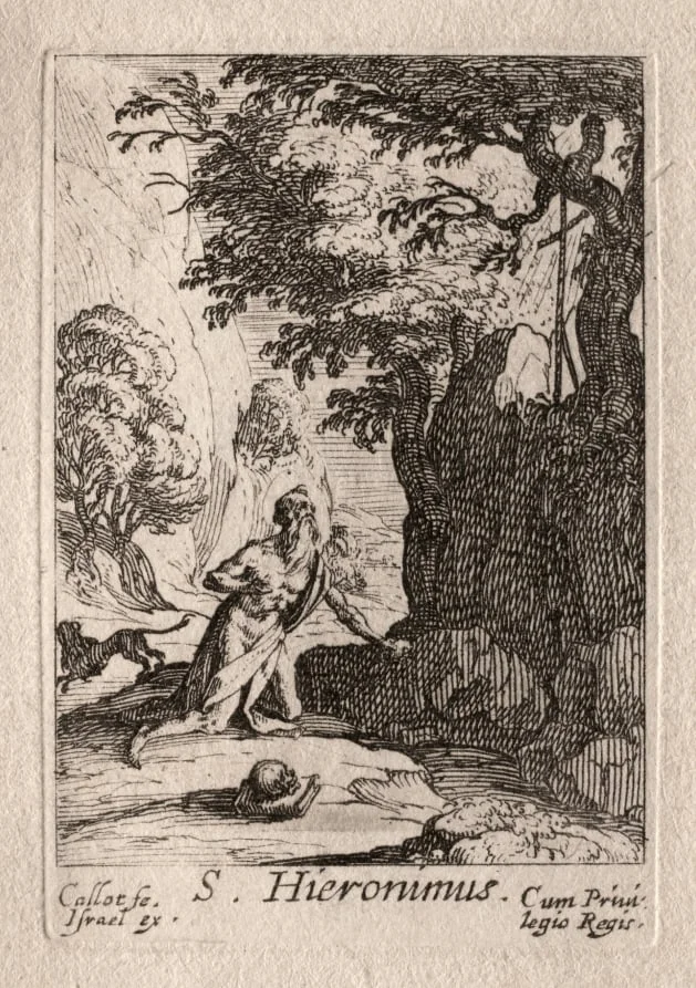 Les Penitents: St. Jérome, detail