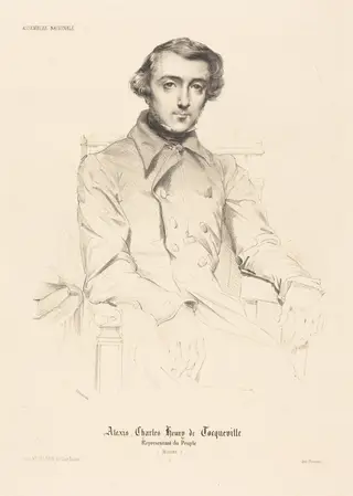 Alexis Charles Henry de Tocqueville, by Théodore Chassériau, ink, 1848
