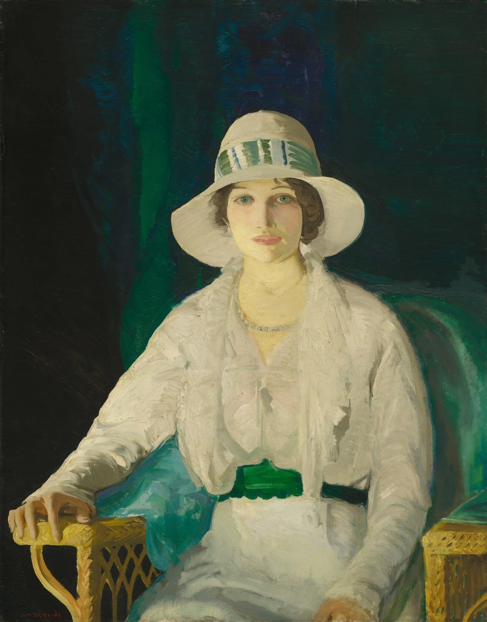 Florence Sittenham Davey (Mrs. Randall Davey), detail