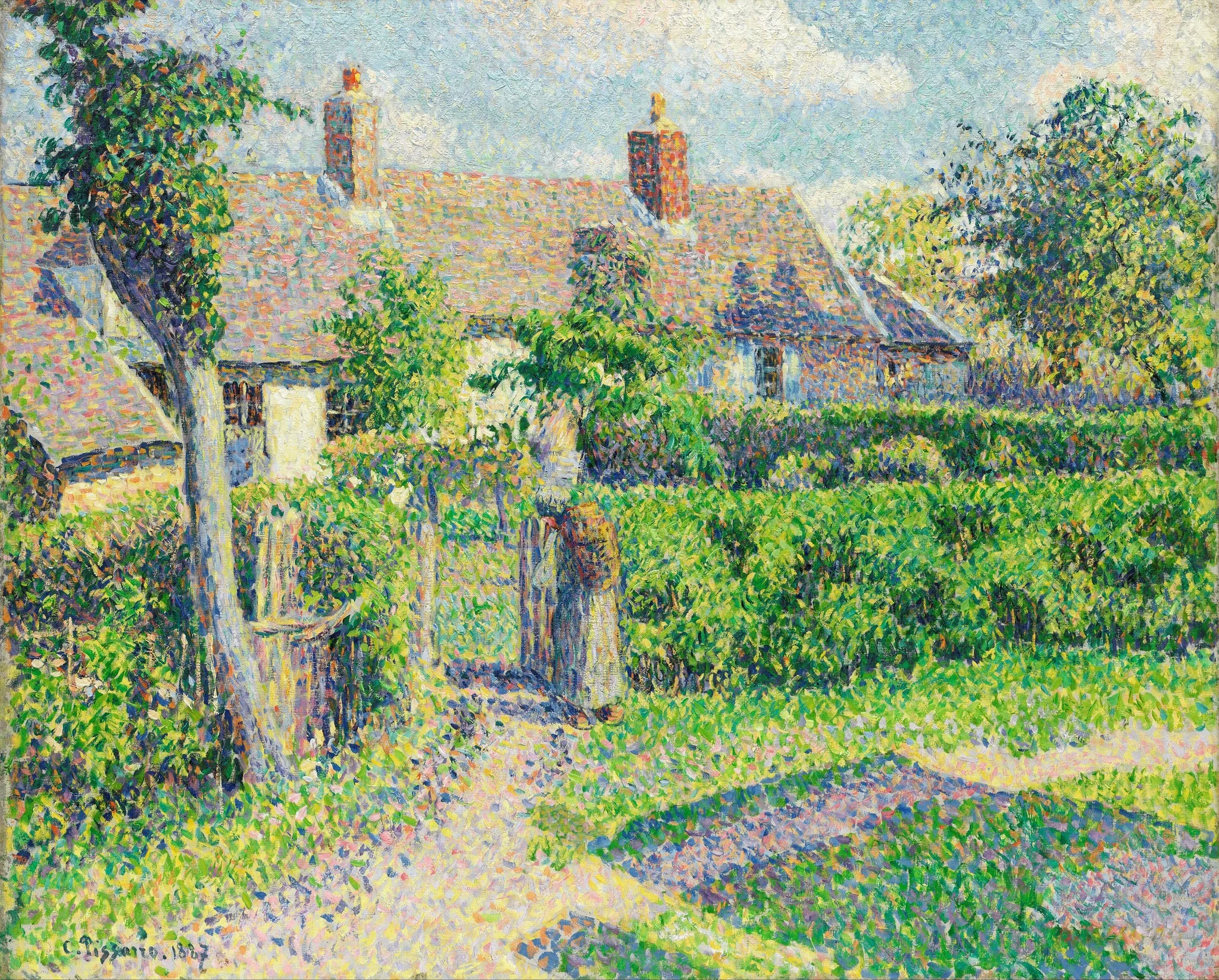 Peasants' houses, Eragny, detail