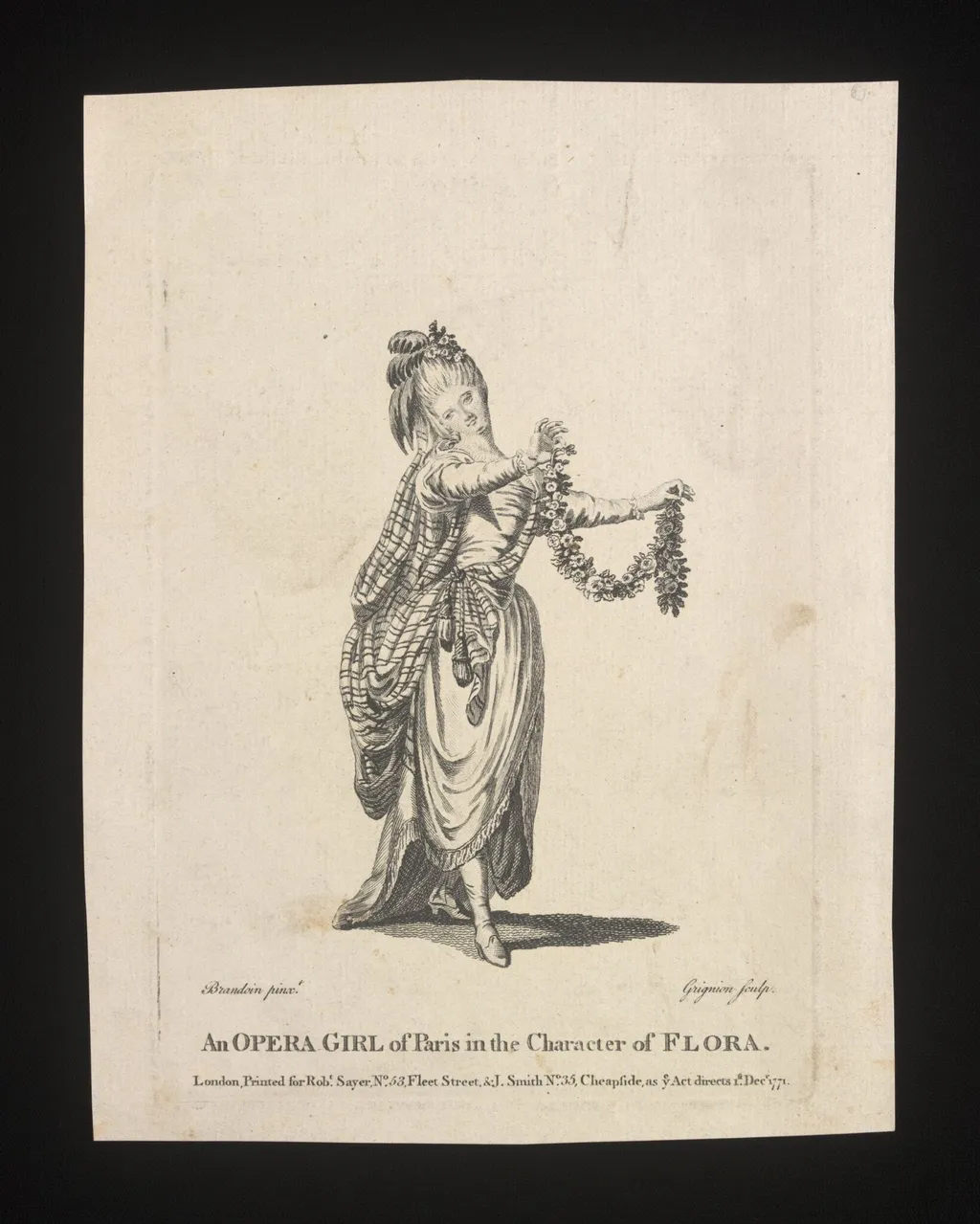 An Opera Girl of Paris in the Character of Flora, by Michel Vincent Brandoin, 1