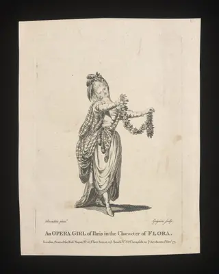 An Opera Girl of Paris in the Character of Flora, by Michel Vincent Brandoin, 1