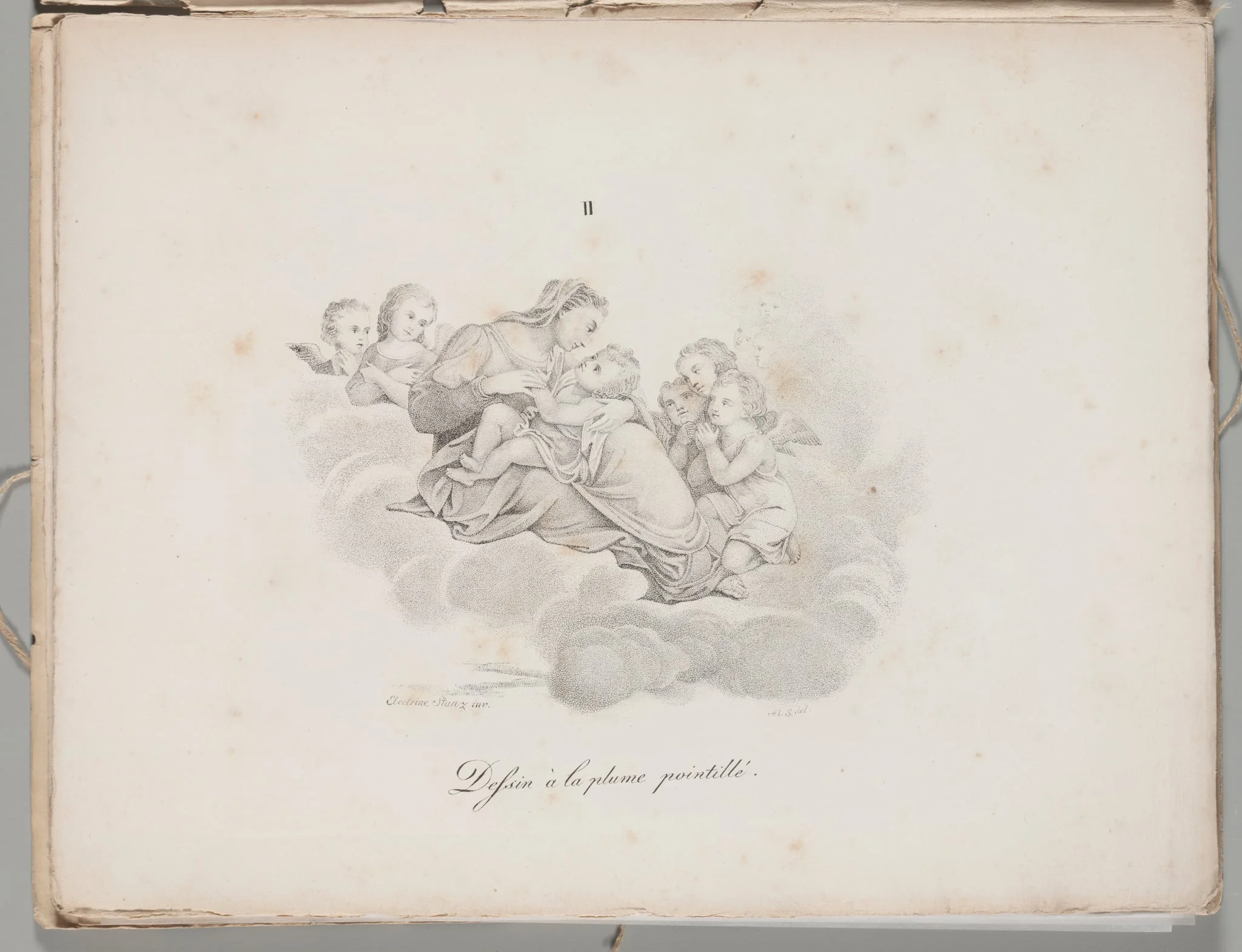 Art of the Lithograph: Madonna and Child on the Clouds, Plate II, detail