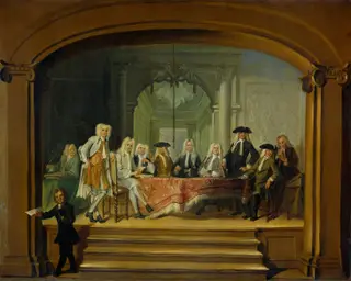Regents of the Almshouse, 1729, by Cornelis Troost, oil, 1729