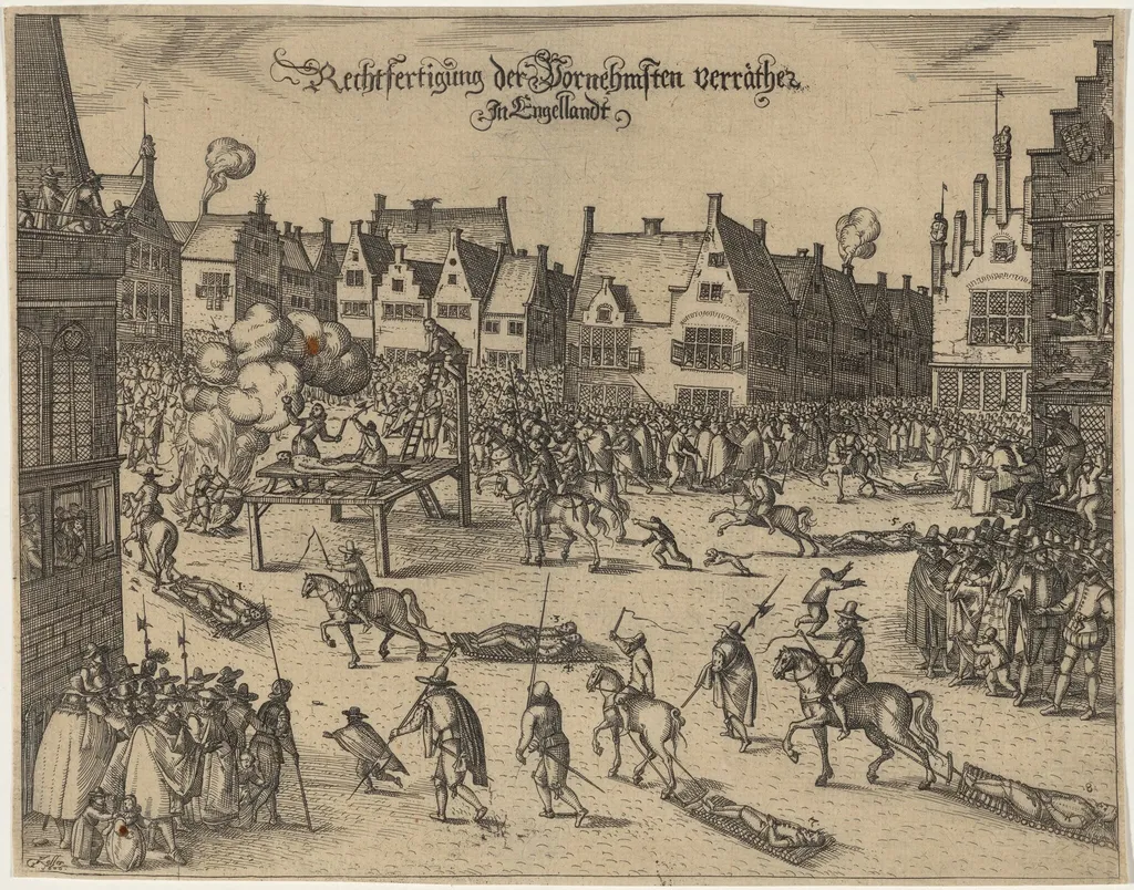Gunpowder Plot, by George Keller, ink, 1606