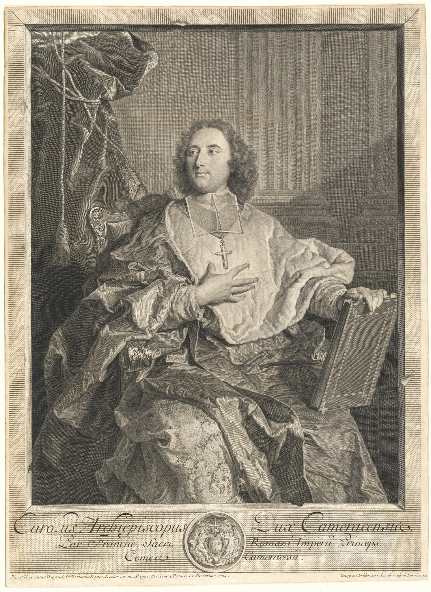Monseigneur Louis-Charles d'Orléans de Saint-Albin, Archbishop of Cambrai, detail