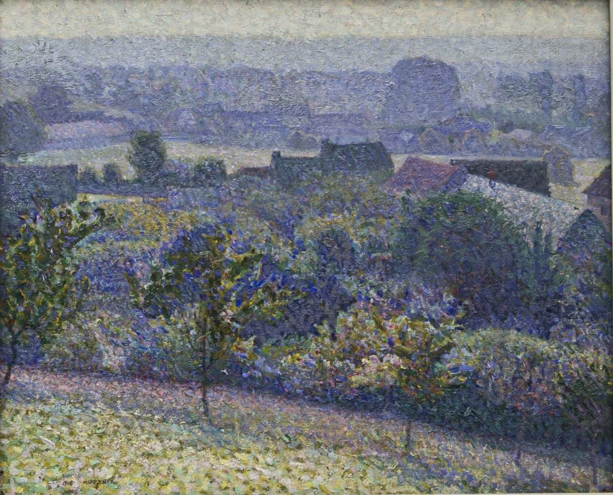 Vedere din Giverny (dimineața), detail