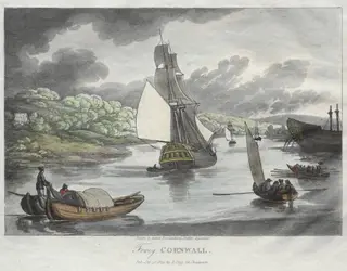 Rowlandson's Sketches from Nature:  Fowey, Cornwall, by Thomas Rowlandson, 1809