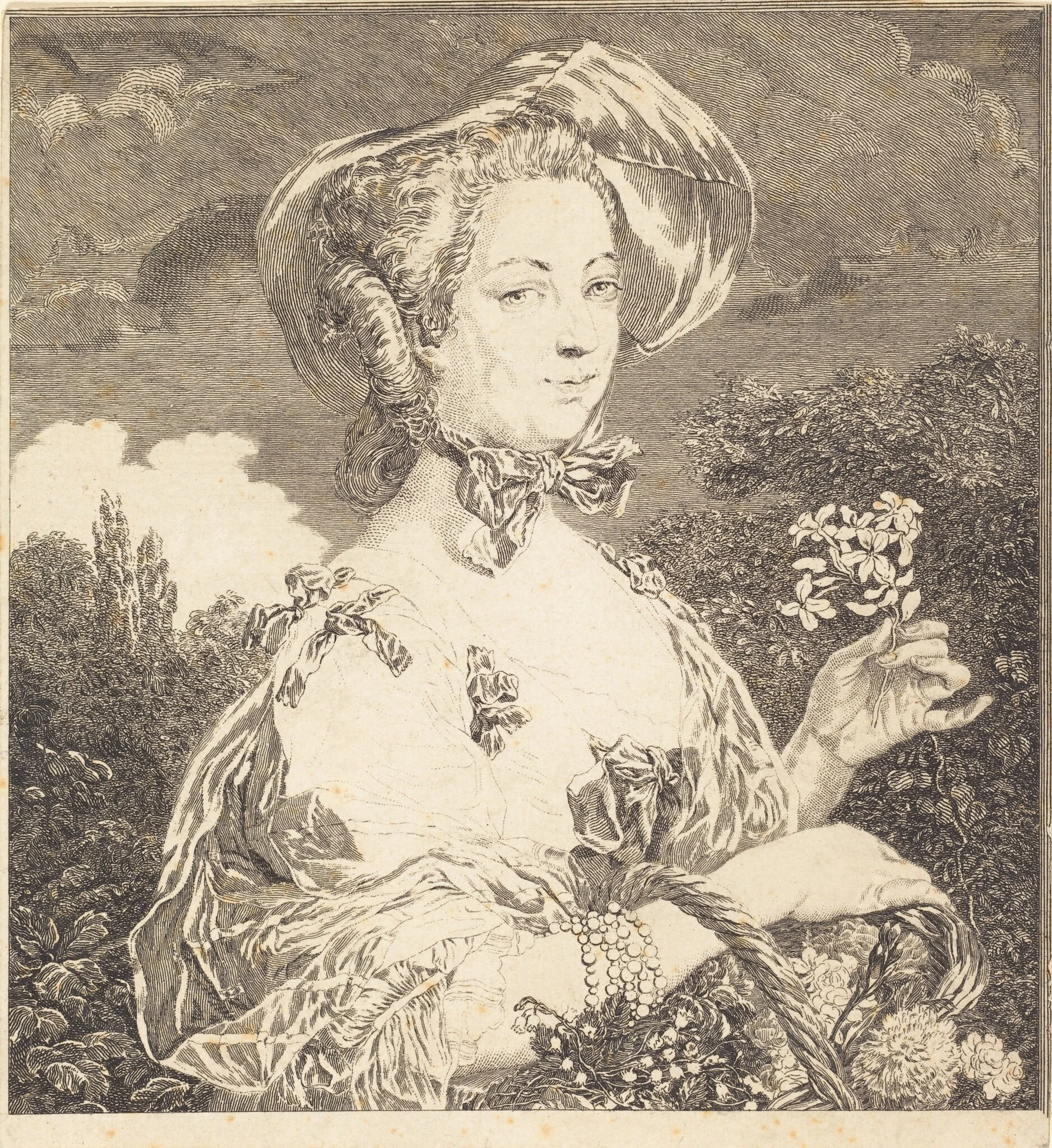 La Belle Jardinière - Madame de Pompadour, detail