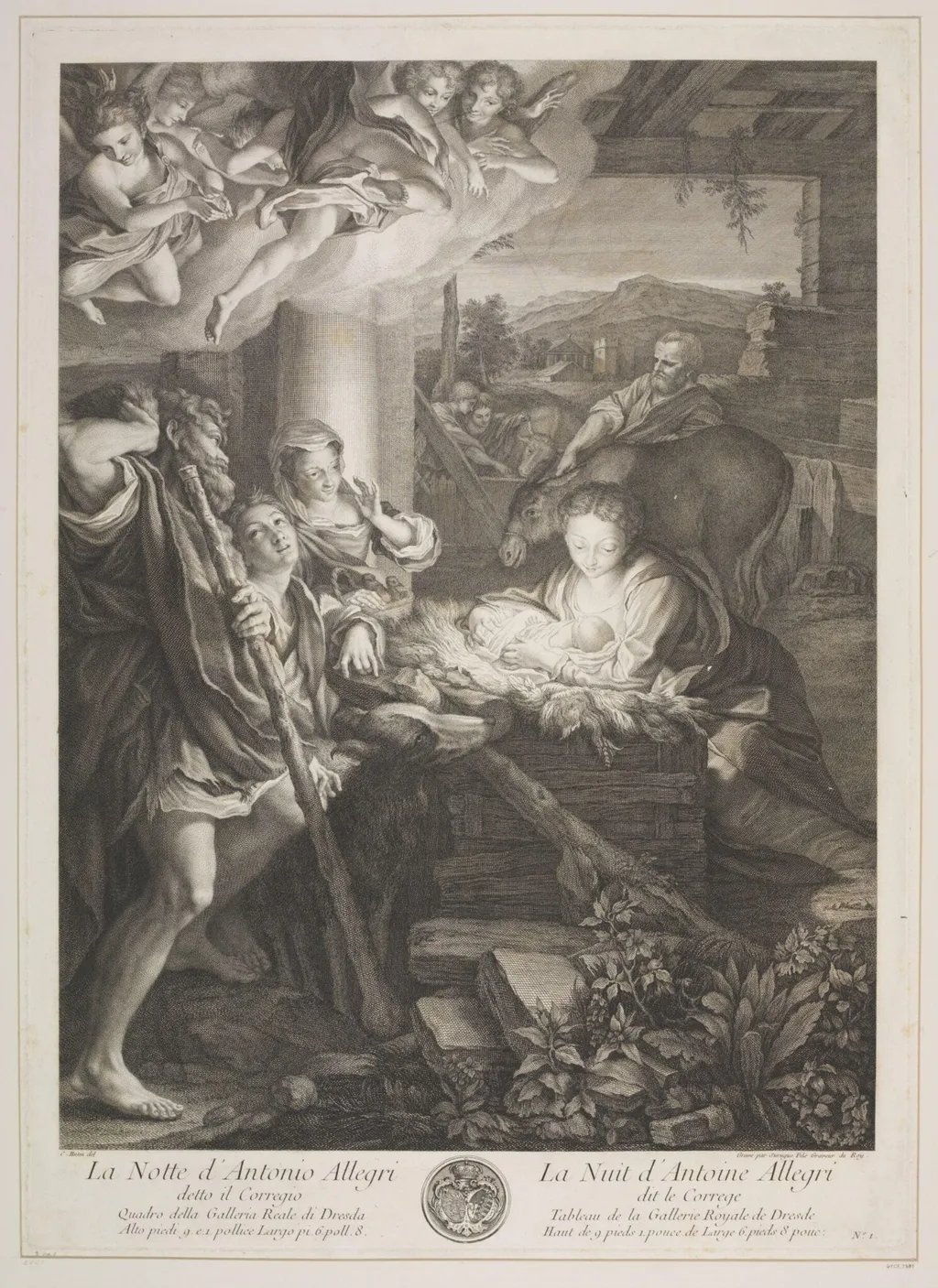 The Nativity, by Pierre Louis de Surugue, 1750