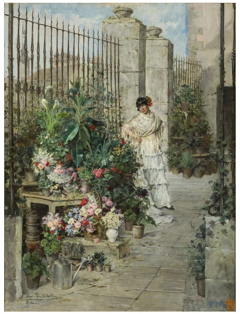 Puesto de flores, detail
