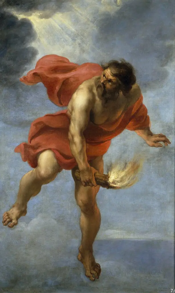 Prometheus Carrying Fire, by Peter Paul Rubens, oil, 1636