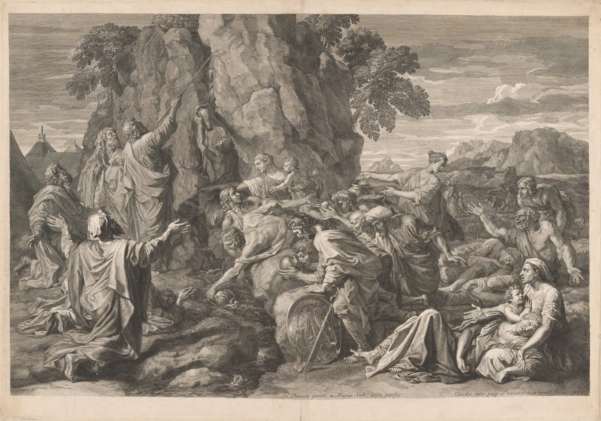 Moses Striking the Rock, detail