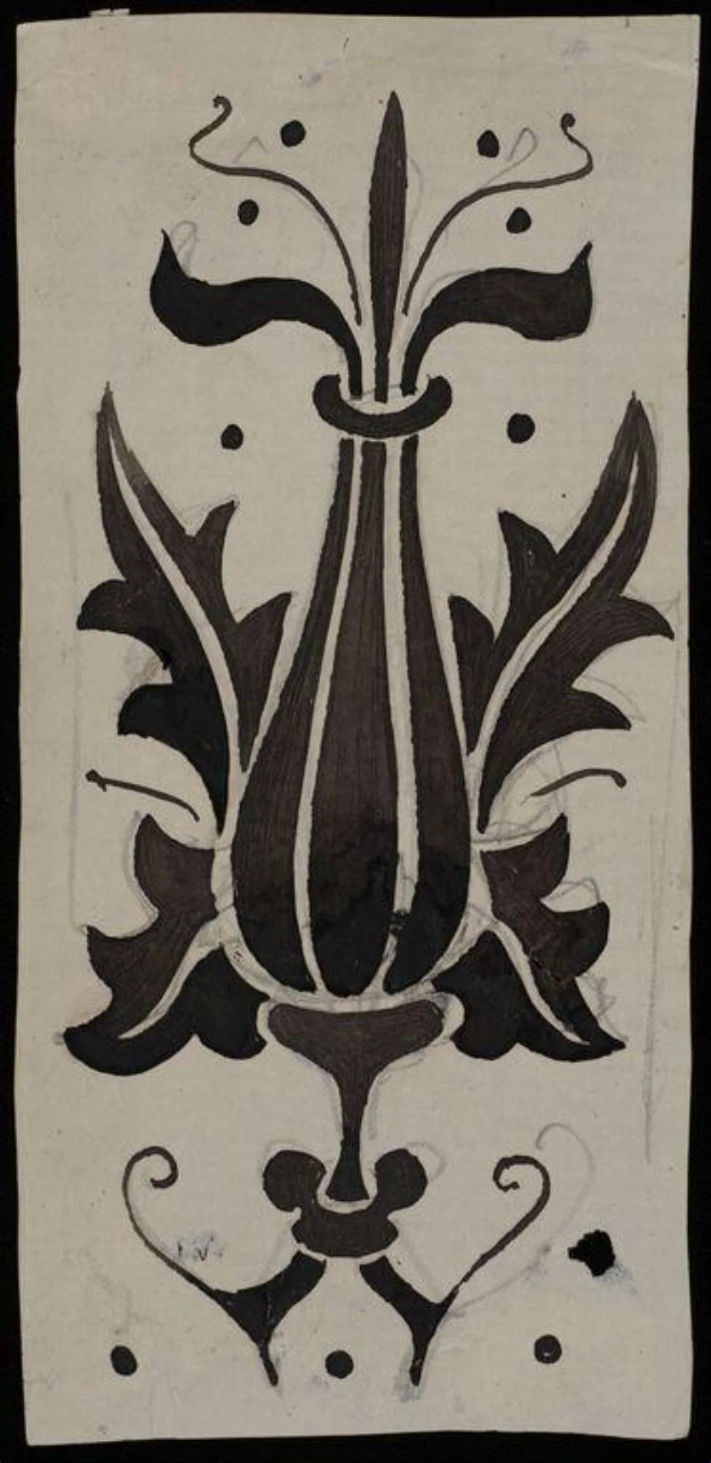 Painted decoration and other ornament, with miscellaneous sketches, detail