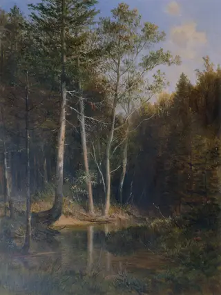 Forest Tour at Gerichtsberg near Kaumberg, by Ludwig Halauska, oil