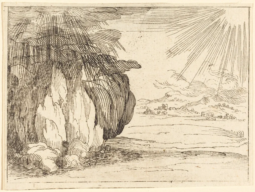 Sun and Rain, by Jacques Callot, ink, 1628
