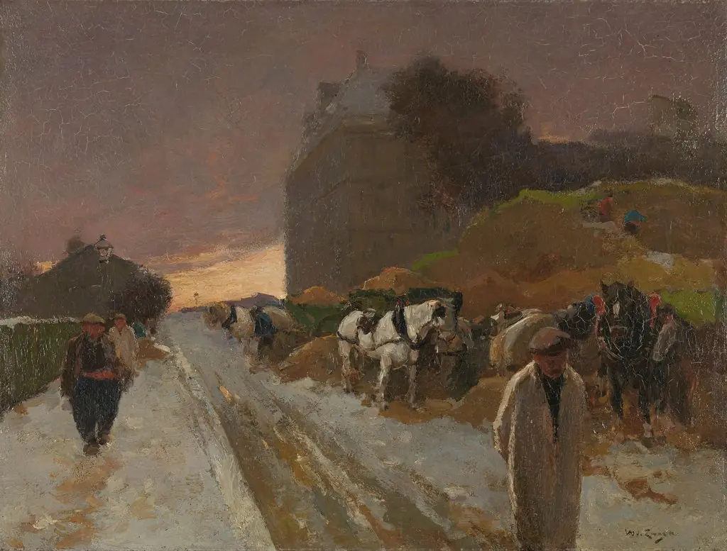 Street in Montmartre, by Willem de Zwart, oil, 1896