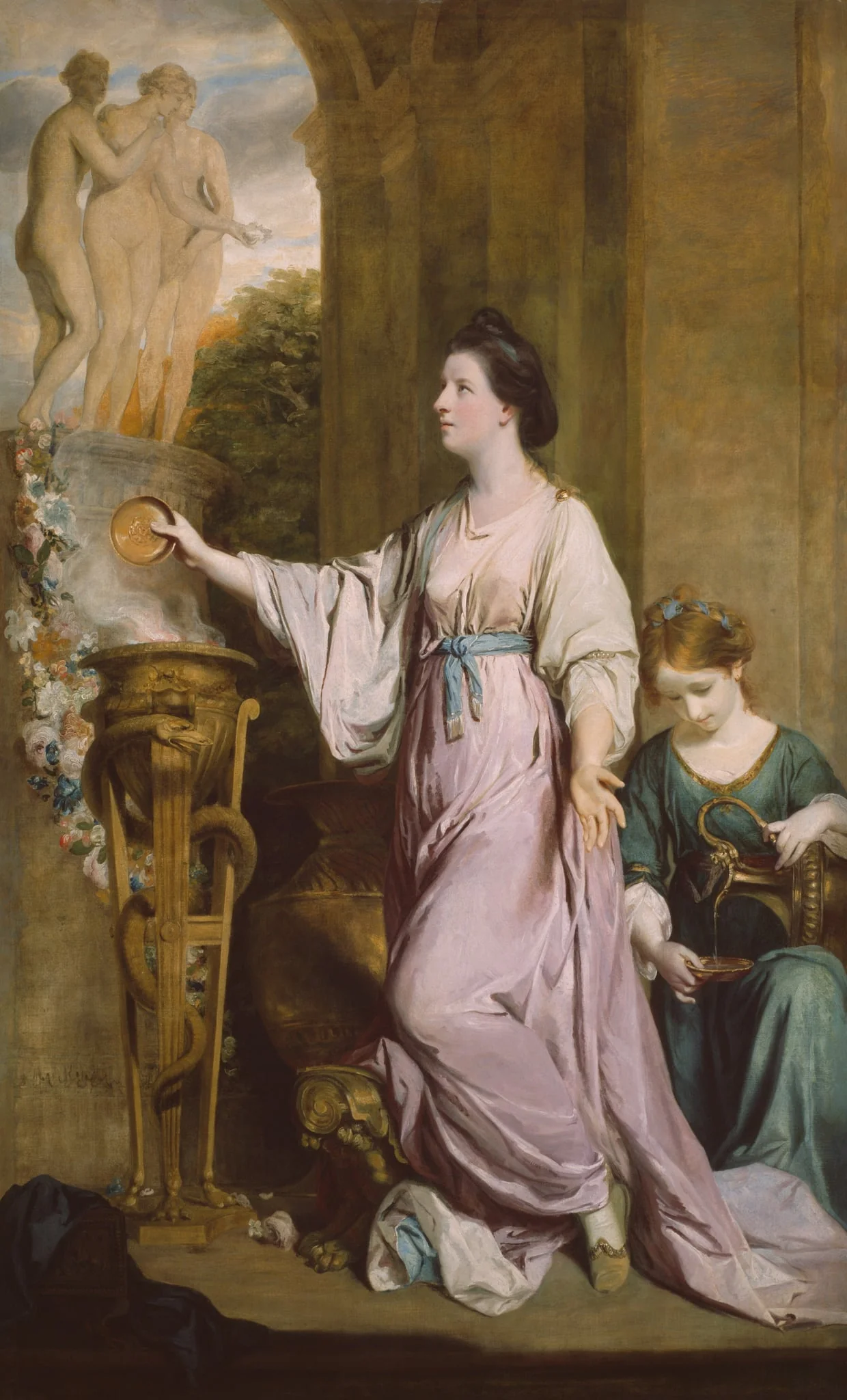 Lady Sarah Bunbury Sacrificing to the Graces, detail