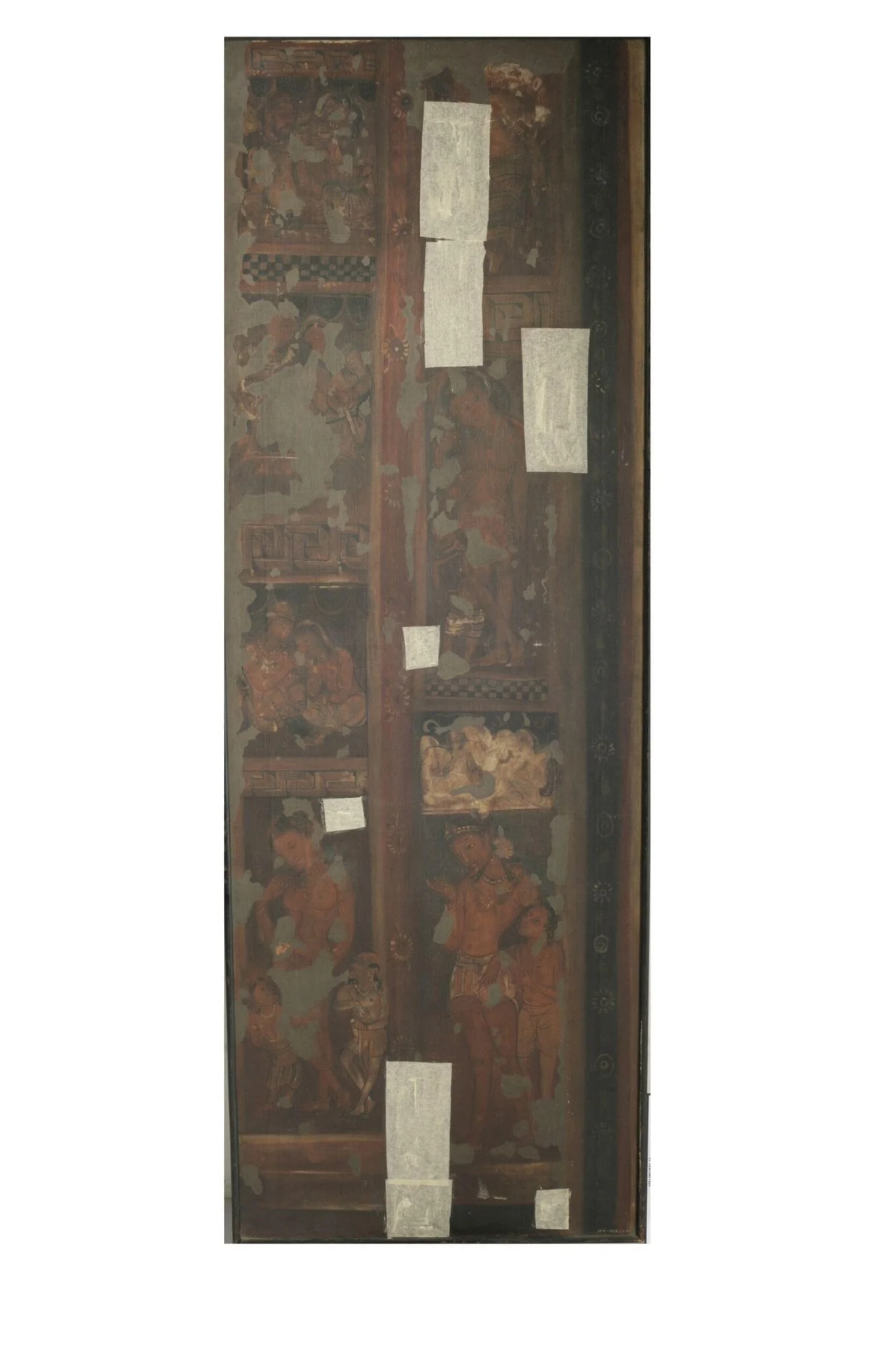 Copy of painting in the caves of Ajanta (cave 6), detail