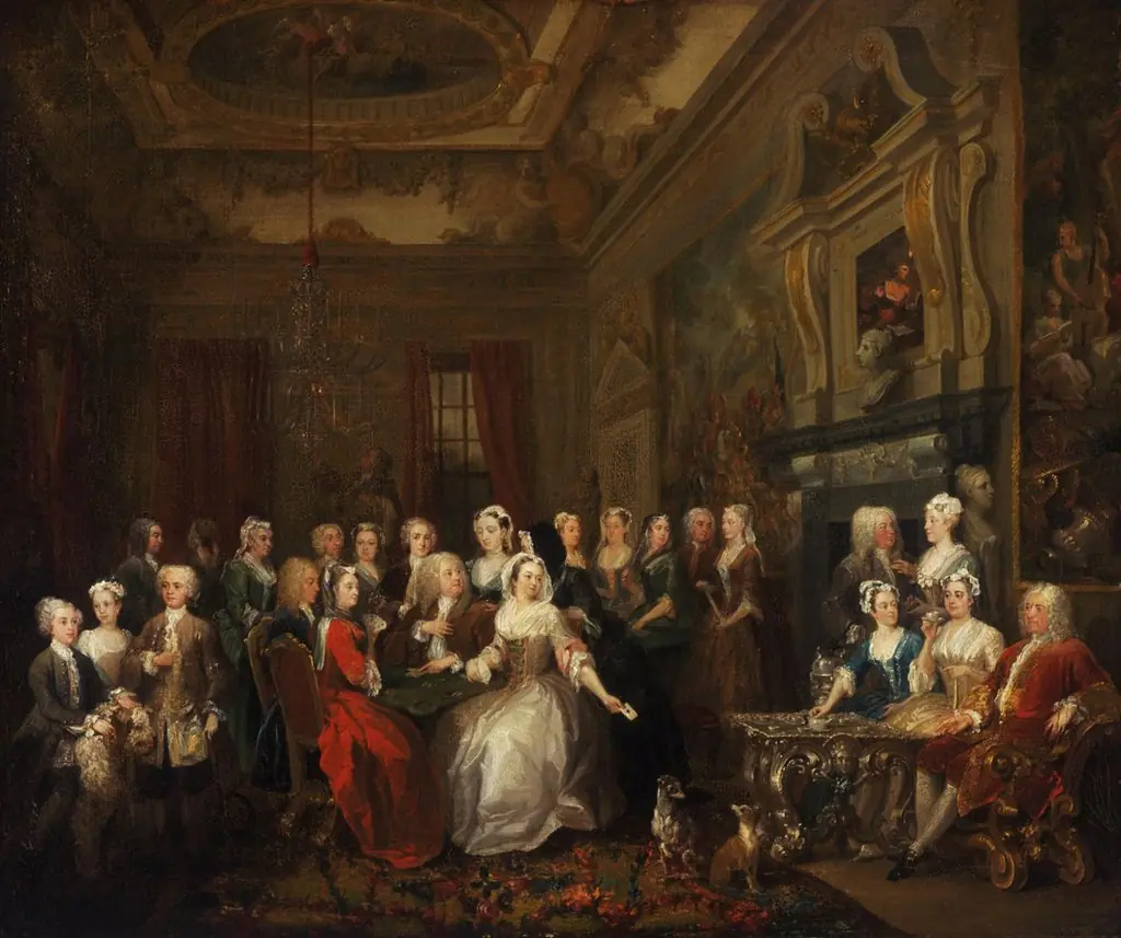 Assembly at Wanstead House, by William Hogarth, oil, 1731