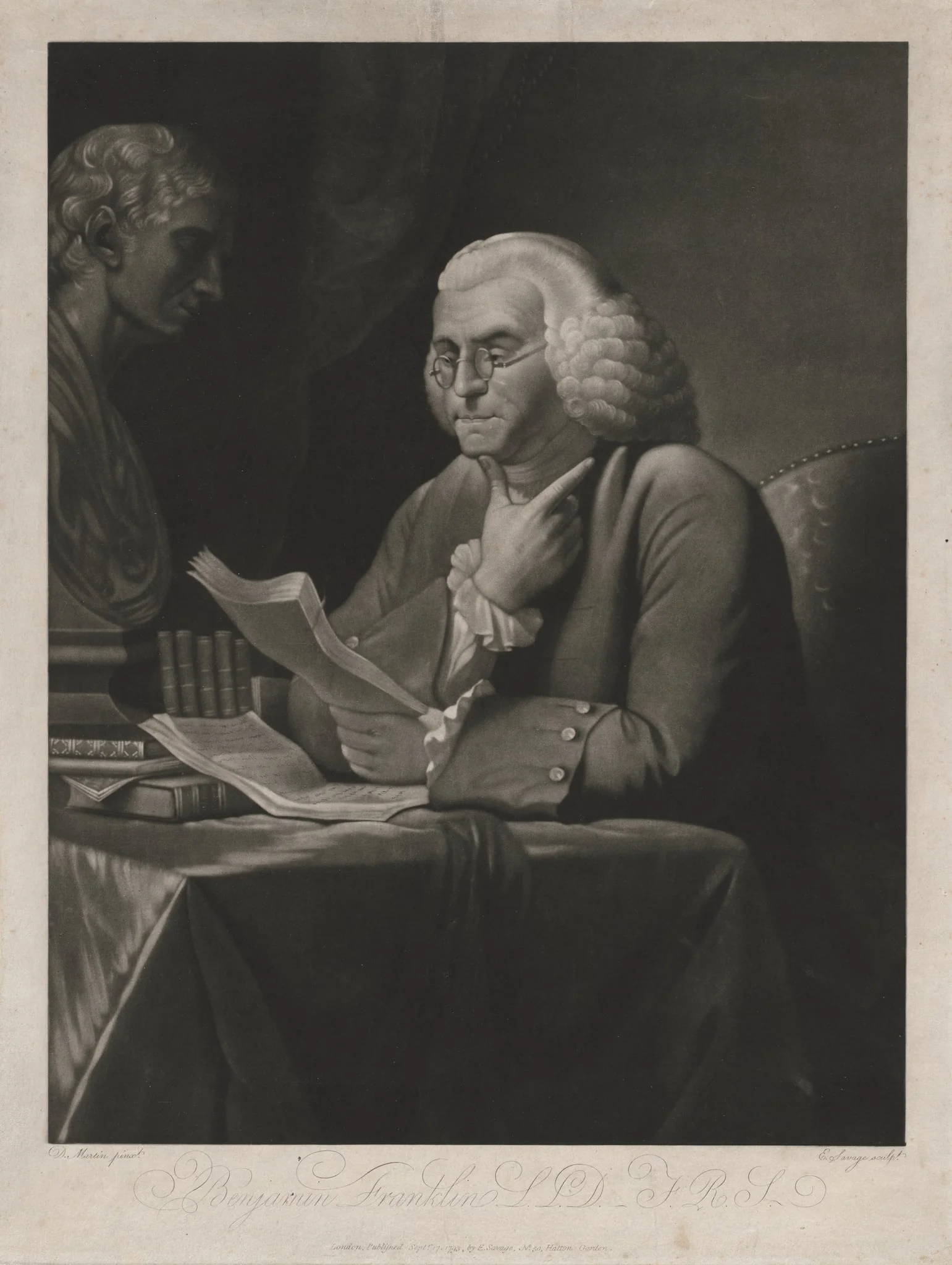Benjamine Franklin, detail
