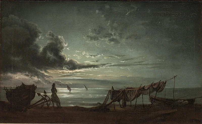 The Gulf of Naples. Moonlight, detail