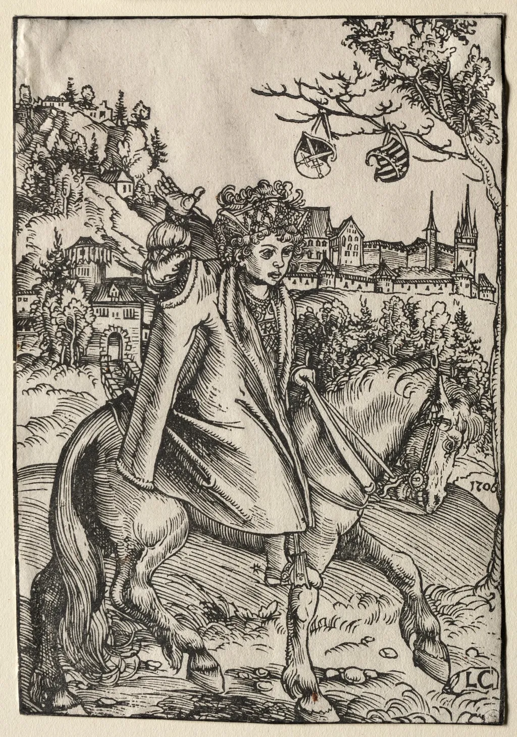 A Boy on Horseback, by Lucas Cranach the Elder, 1506
