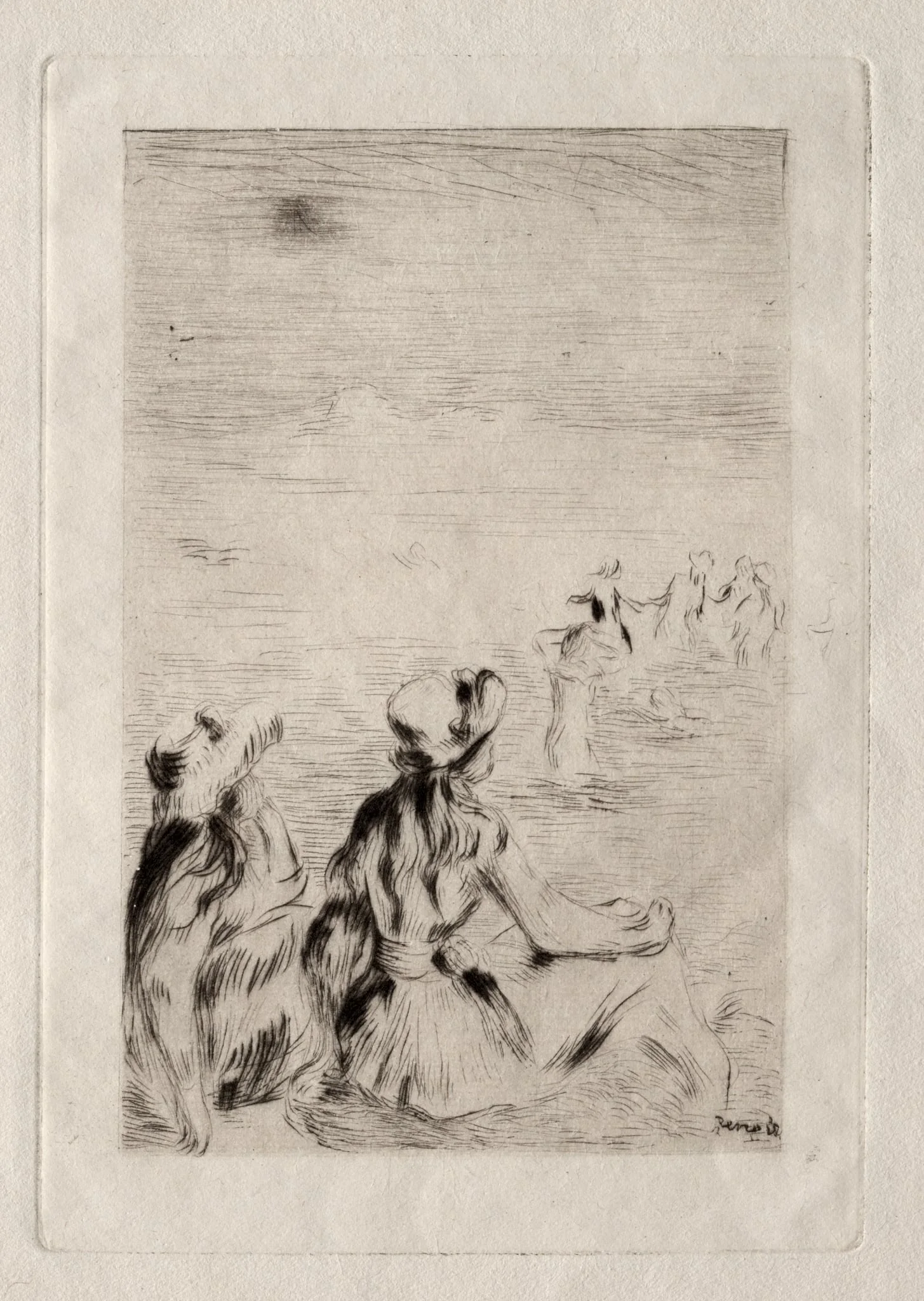 On the Beach at Berneval, detail