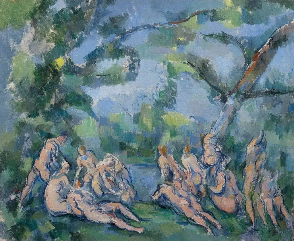 The Bathers, by Paul Cezanne, oil, 1900