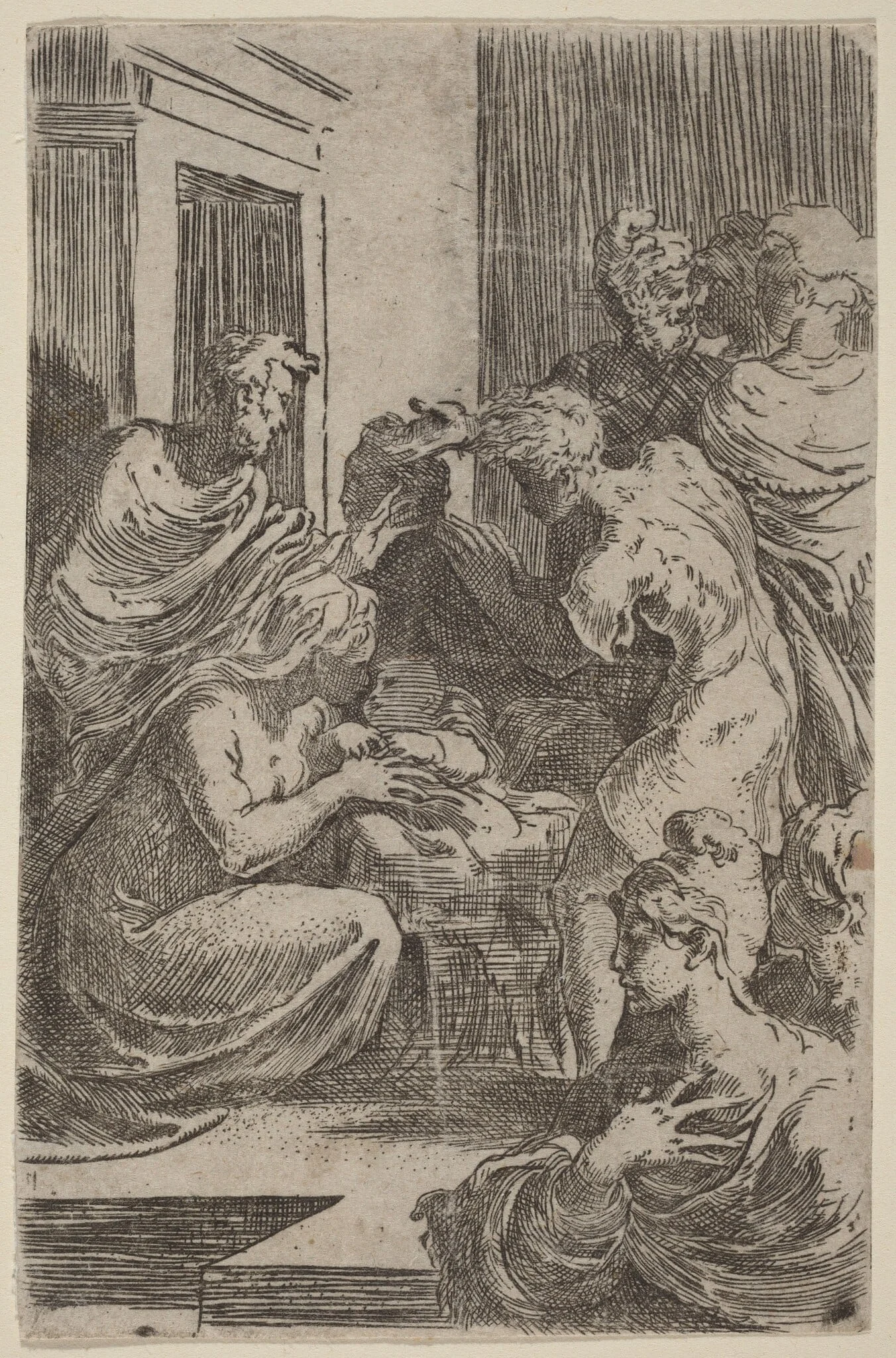 The Adoration of the Shepherds, detail