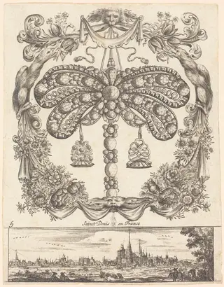 Saint Denis en France, by François Le Febvre, ink, 1665