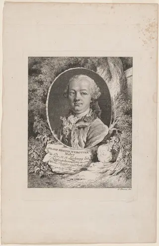 Franz Edmund Weirotter, by Jacob Matthias Schmutzer, ink, 1771