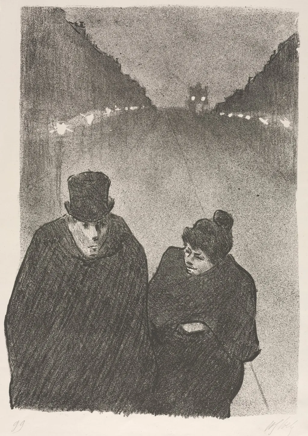 Ah, it's true, my poor old man, you would be the first to whom I would have made to miss his bus. "But I'll Miss My Bus" "My Customers Have Never Missed Their Bus", by Henri-Gabriel Ibels, 1893