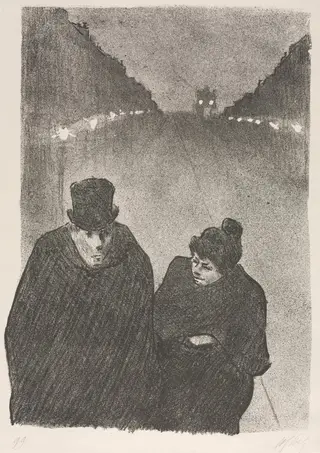 Ah, it's true, my poor old man, you would be the first to whom I would have made to miss his bus. "But I'll Miss My Bus" "My Customers Have Never Missed Their Bus", by Henri-Gabriel Ibels, 1893
