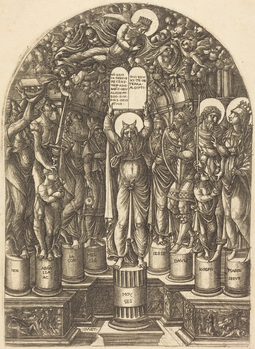Moses Surrounded by the Patriarchs, by Jean Duvet, ink, 1555