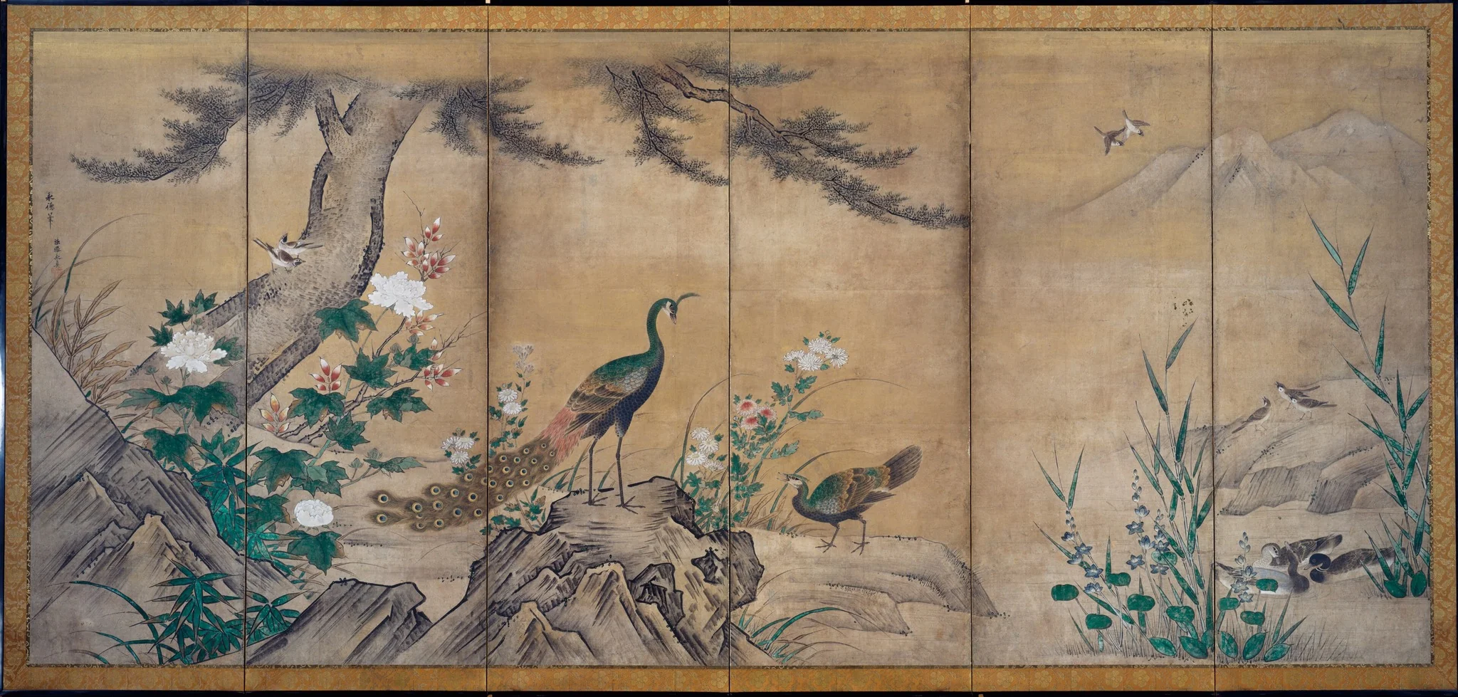 Birds and Flowers, detail