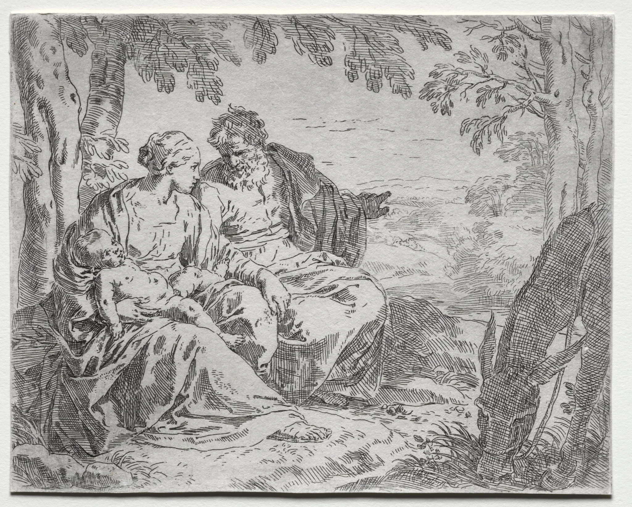 Rest on the Flight in to Egypt, detail