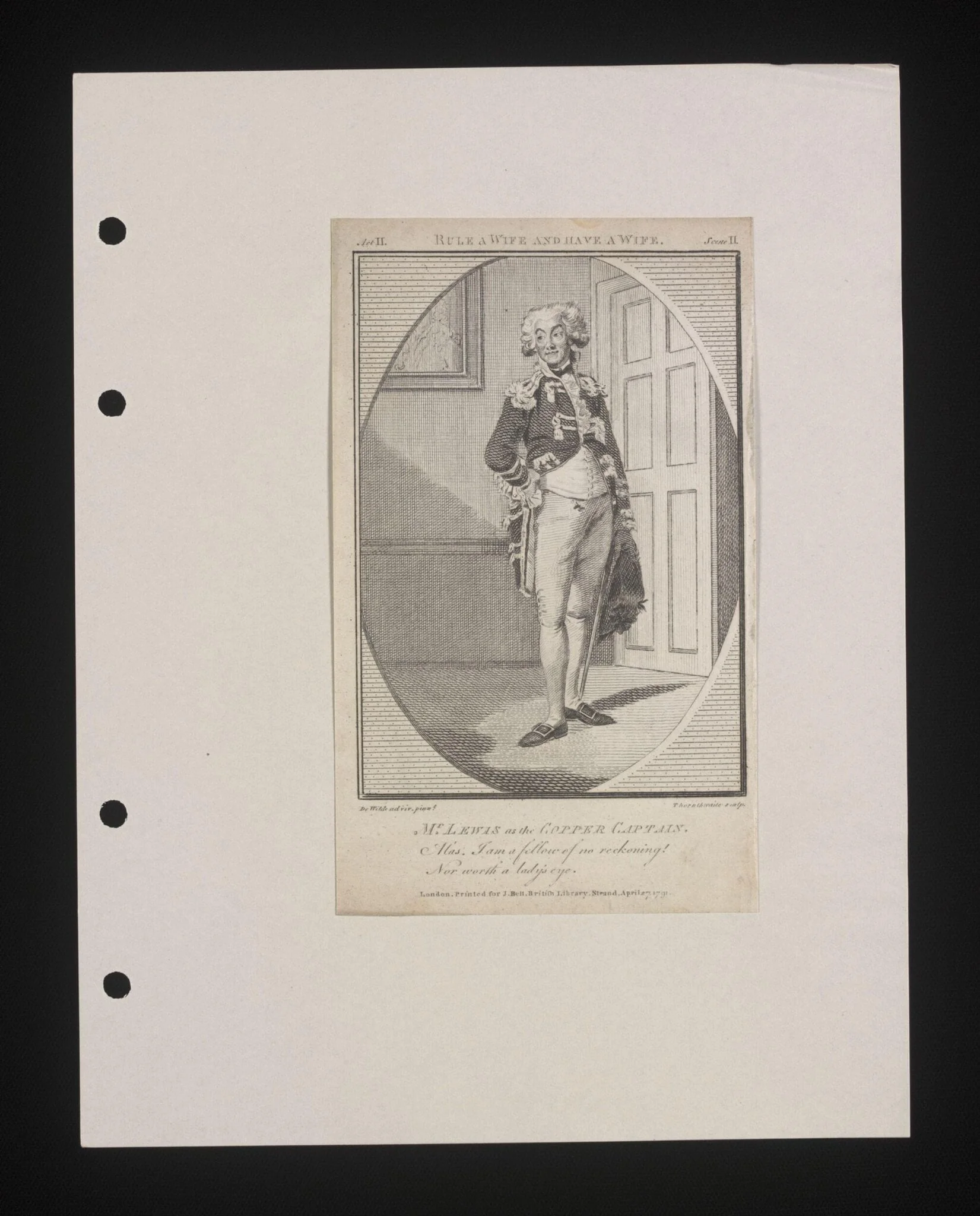 Mr. Lewis as the Copper Captain, detail