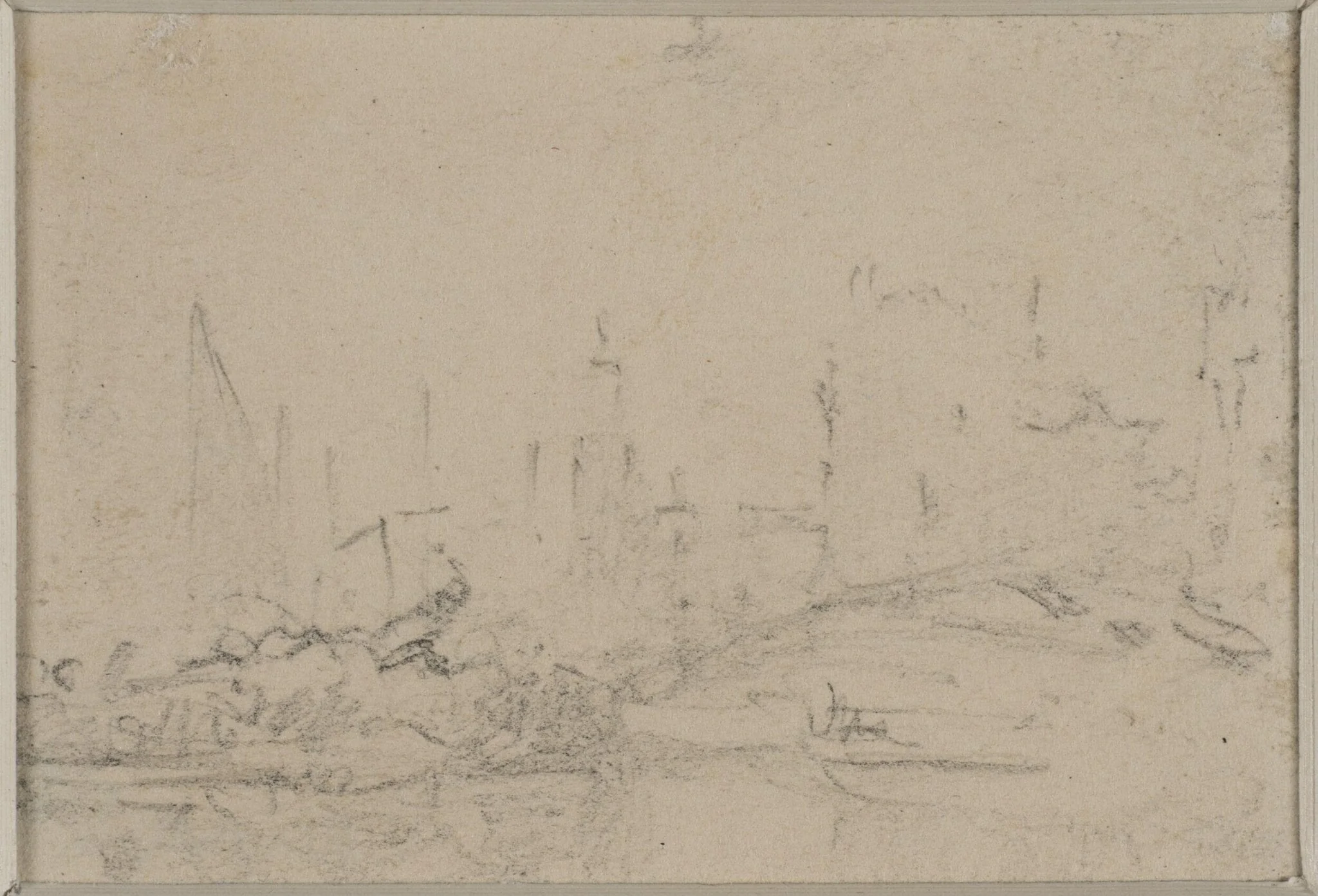 Dutch barge unloading, detail