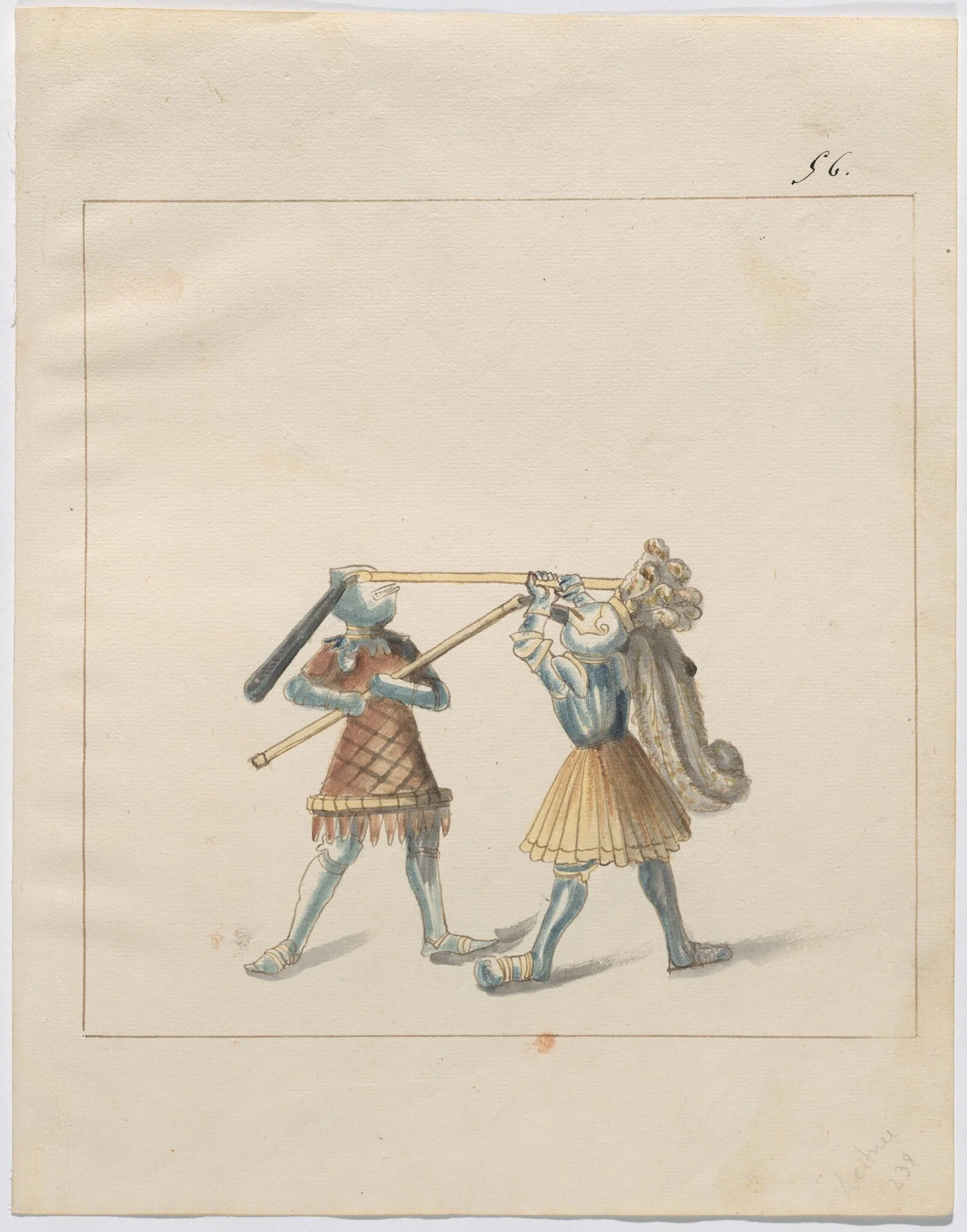 Foot Combat with Flails, detail