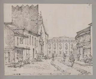 Misericordia Church and Senate House, Macao, by George Chinnery, 19
