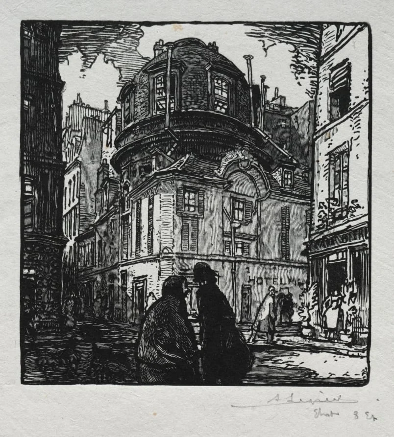 View of the Hotel Colbert, detail