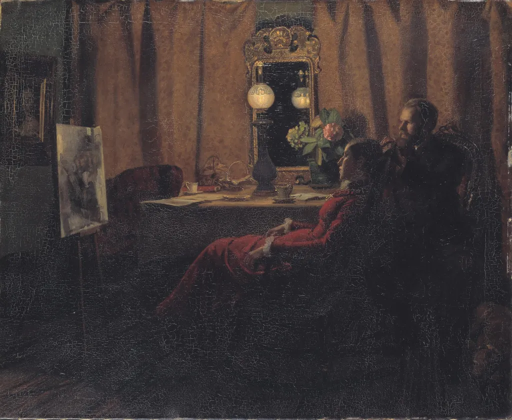 Appraising the Day's Work, by Anna Ancher, oil, 1892