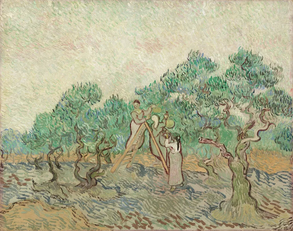 The Olive Orchard, by Vincent van Gogh, oil, 1889