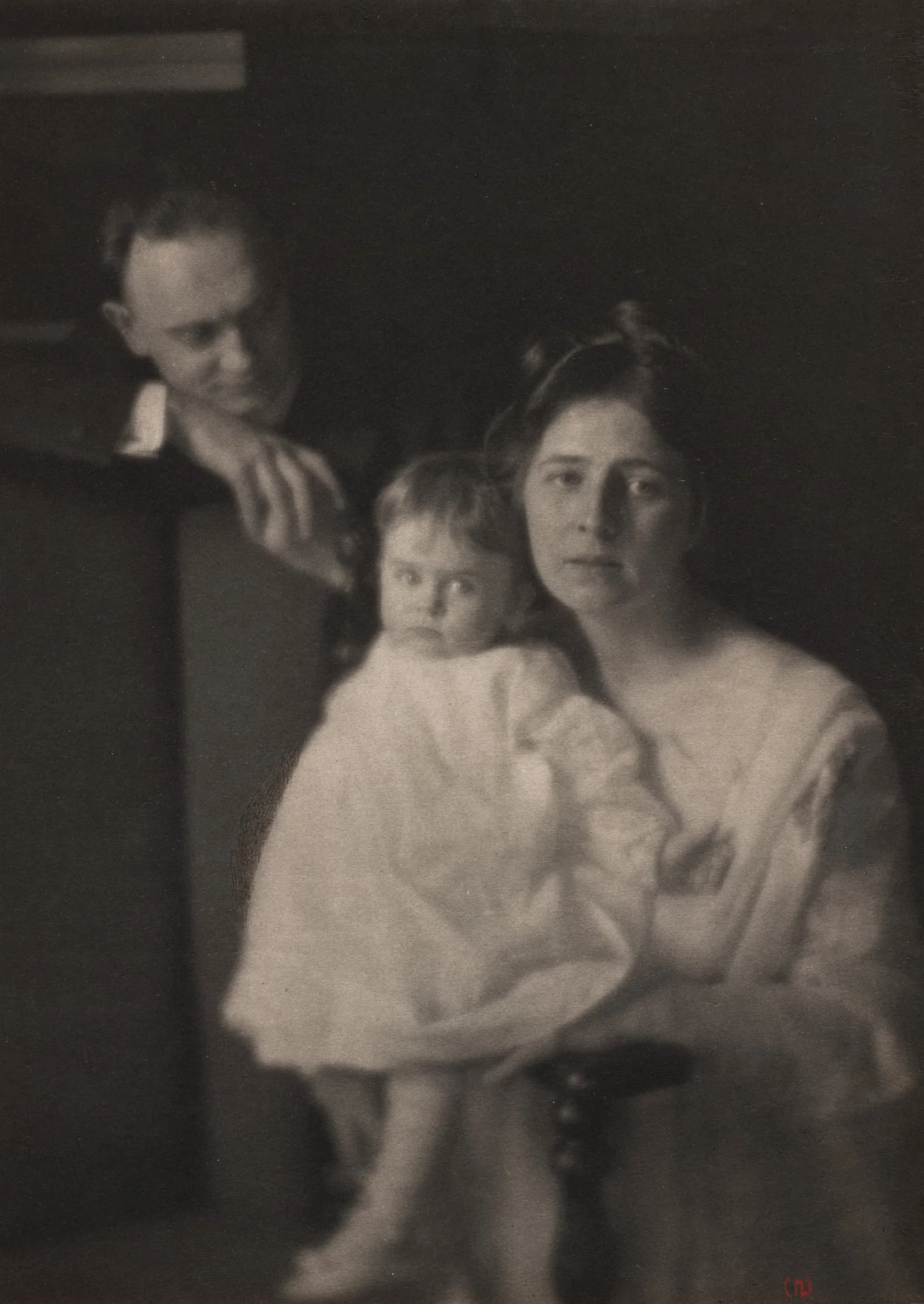 Walter L. Flory, Julia McCune Flory, and Phoebe Flory, detail