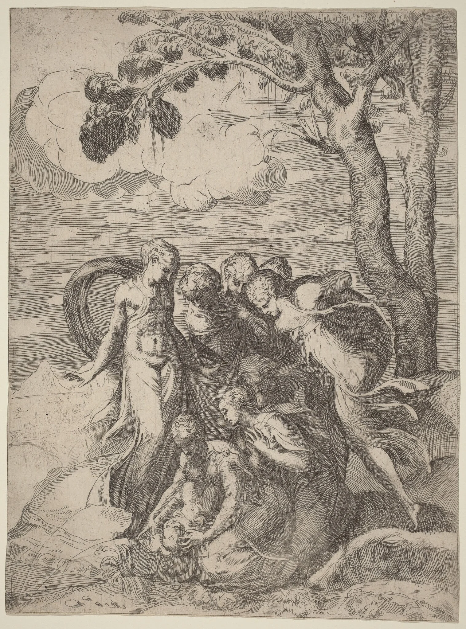 The Finding of Moses, detail