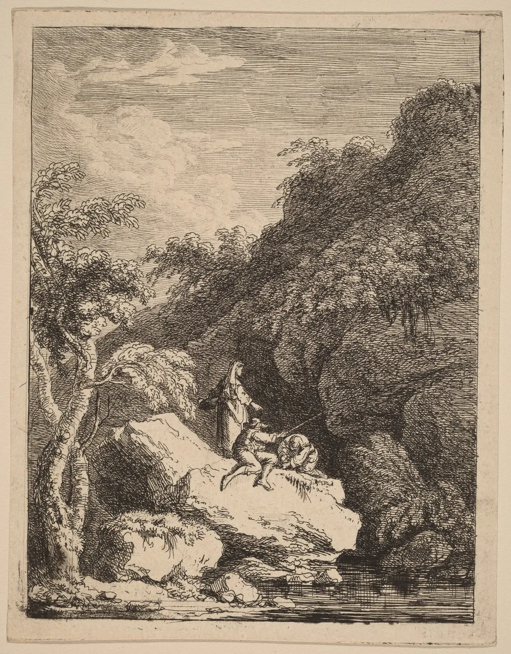 The Outskirts of Florence, on the Way to Rome, by Franz Edmund Weirotter, ink, 1764