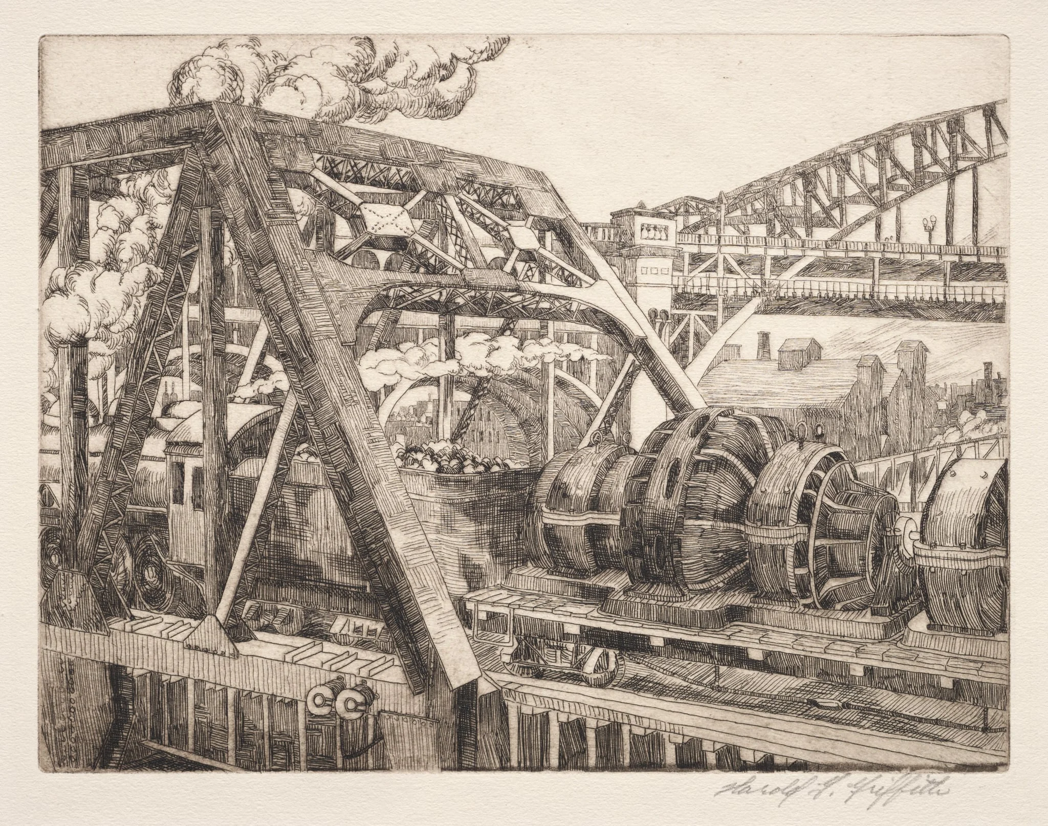 Industrial Cleveland: Baltimore and Ohio Railroad Lift Bridge, detail