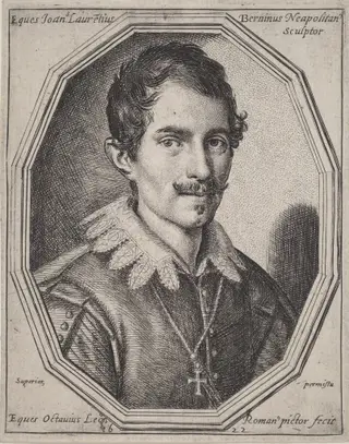 Gianlorenzo Bernini, by Ottavio Leoni, ink, 1625