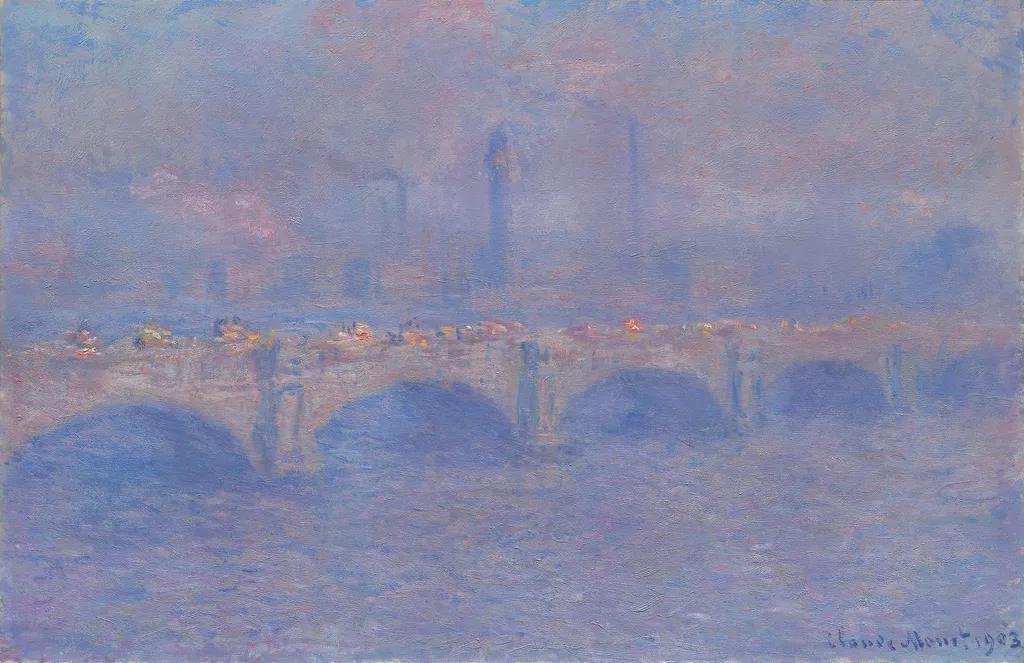 Waterloo Bridge, Sunlight Effect, by Claude Monet, oil, 1903
